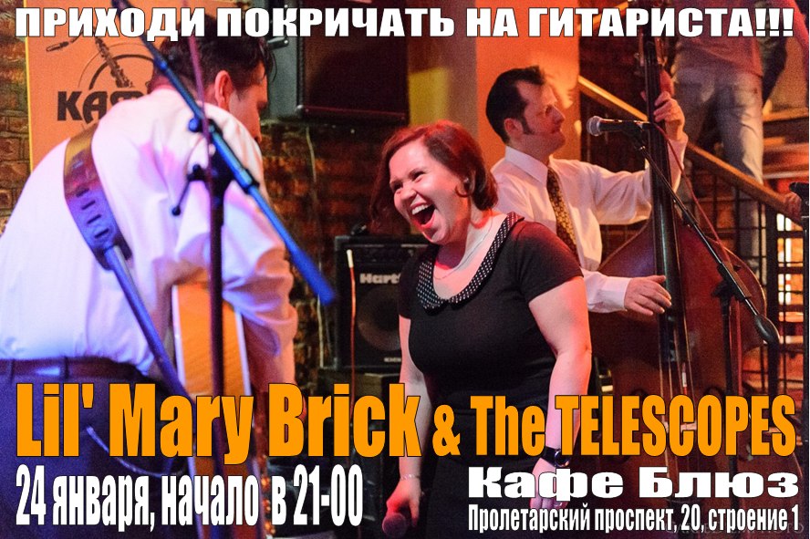 22.01 The Telescopes и Lil’ Mary Brick в кафе Блюз!
